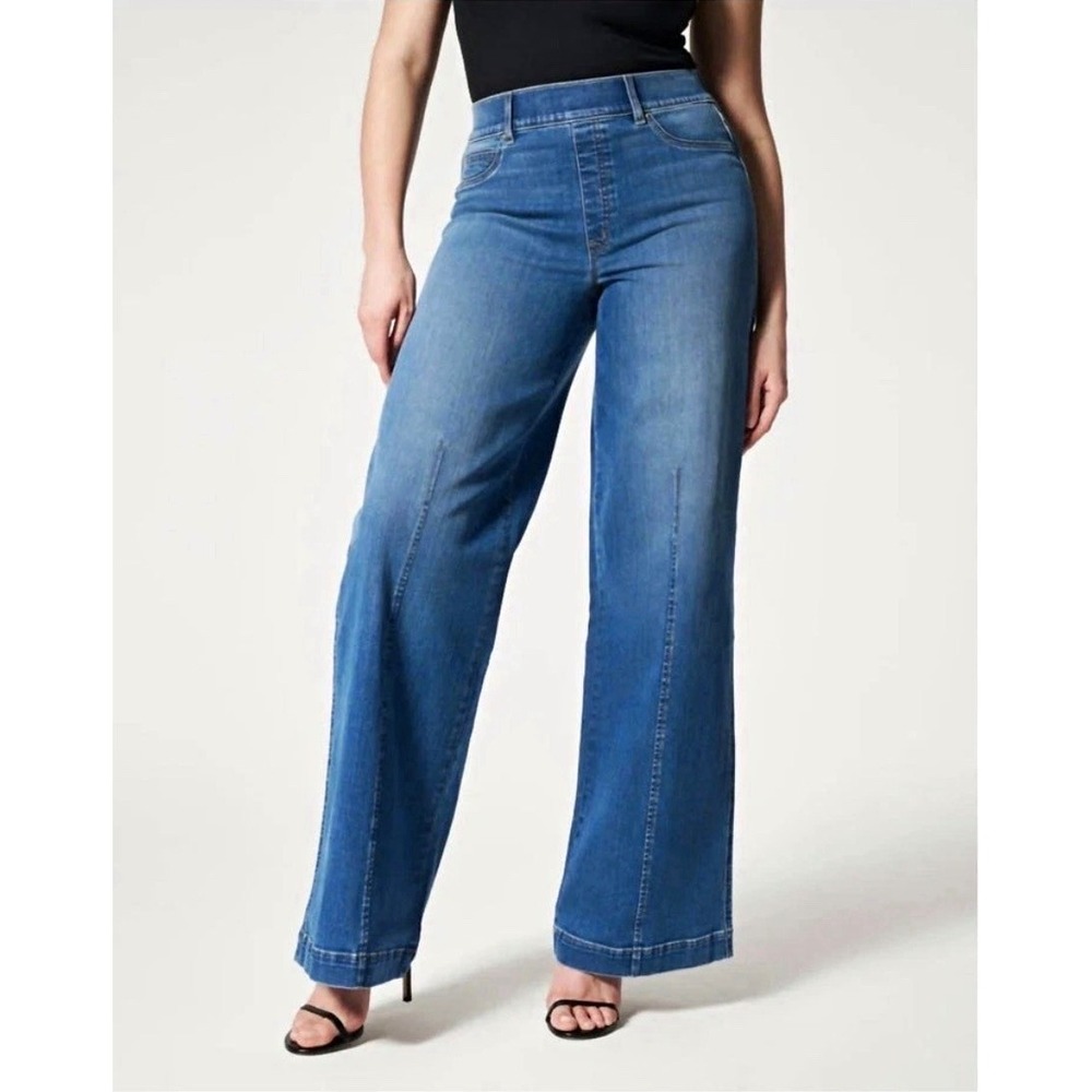 SPANX Front Wide Leg Jeans Women's Small Retail $148